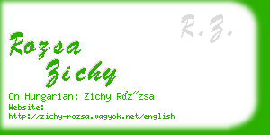 rozsa zichy business card